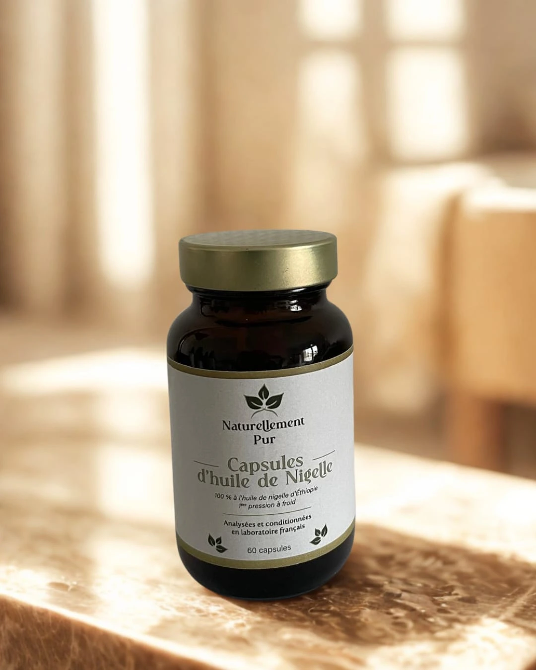 Capsules d’huile de nigelle naturelles, produit naturel
