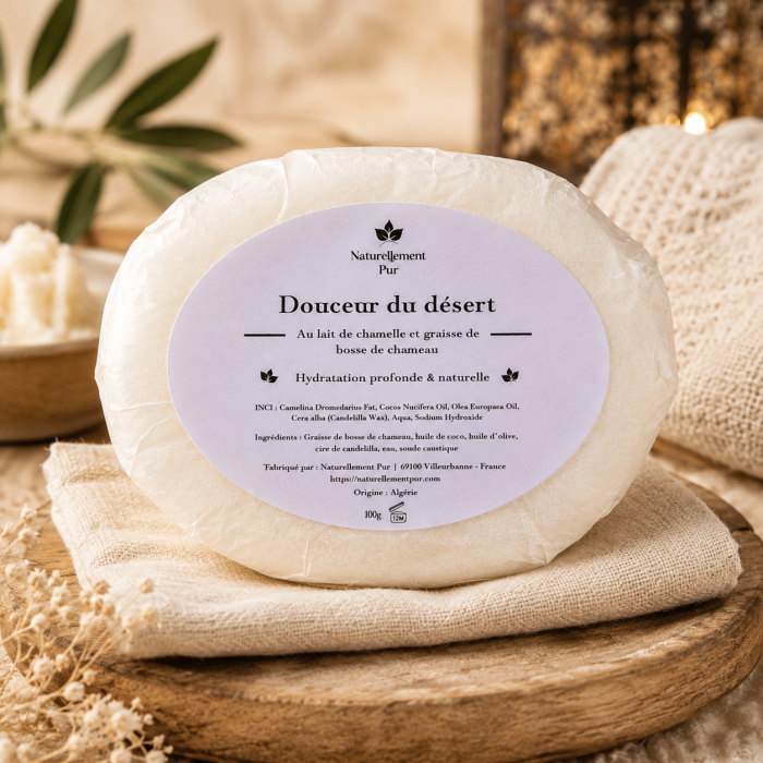 Savon au lait de chamelle et graisse de bosse de chameau